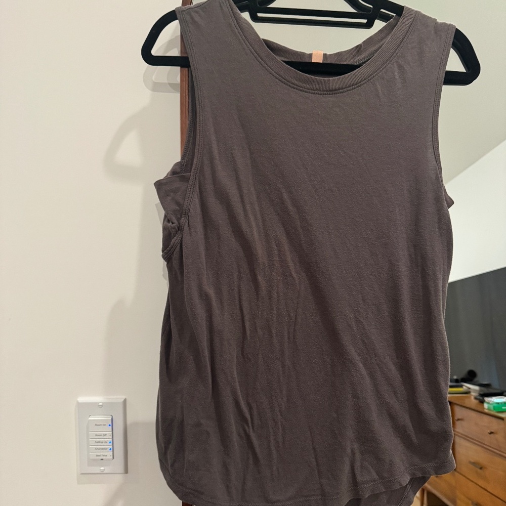 Lunya Women’s Grey Tank Top XS